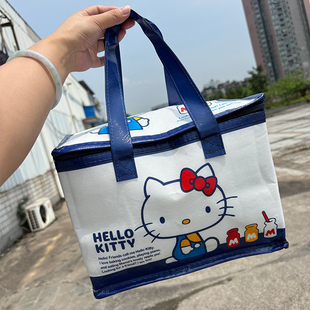 KT猫学生上班族带饭手提保温包便当包无纺布防水覆膜饭盒袋大容量