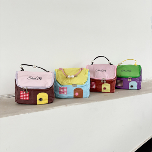 小房子大容量便携式 大号化妆包手提收纳包旅行洗漱包分区皮革收纳