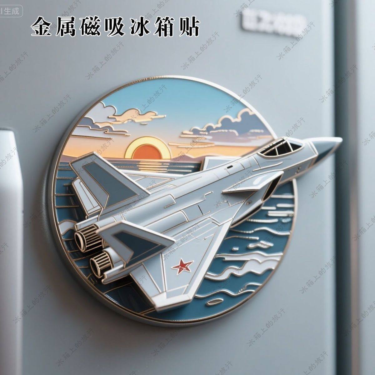 祖国万岁2025新款东风导弹J20战斗机国庆节创意金属磁吸冰箱贴,节庆用品/礼品,文化创意冰箱贴,淘宝优惠券,粉丝福利购,淘宝优惠卷