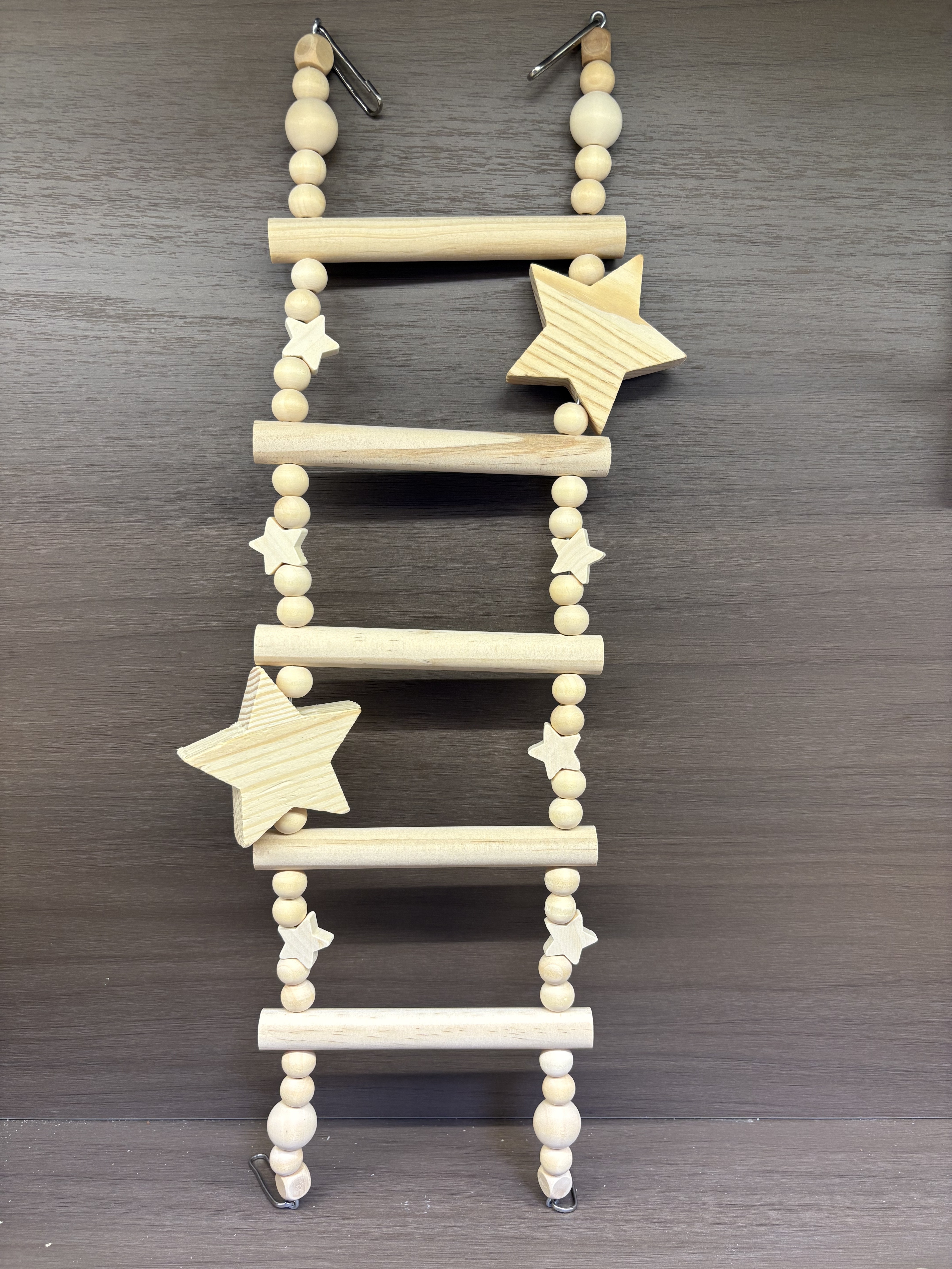 鹦鹉爬梯长43CM宽12CM啃咬玩具磨牙解闷木片鸟笼装饰挂件牡丹玄图片