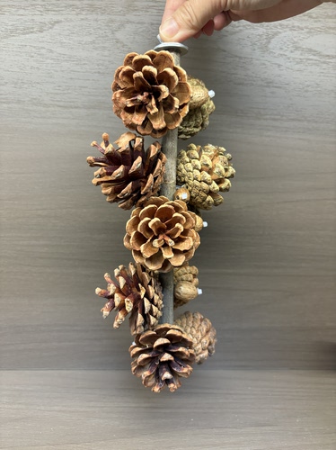 鹦鹉啃咬玩具咬串磨牙解闷松果坚鸟笼装饰挂件DIY材料包非成品