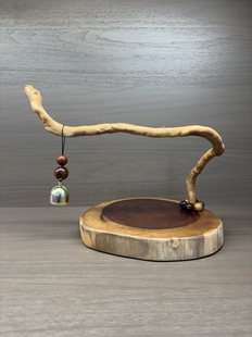 鹦鹉站架天然实木原木手工制作啃咬玩具鸟架桌面装饰摆件可挂手串