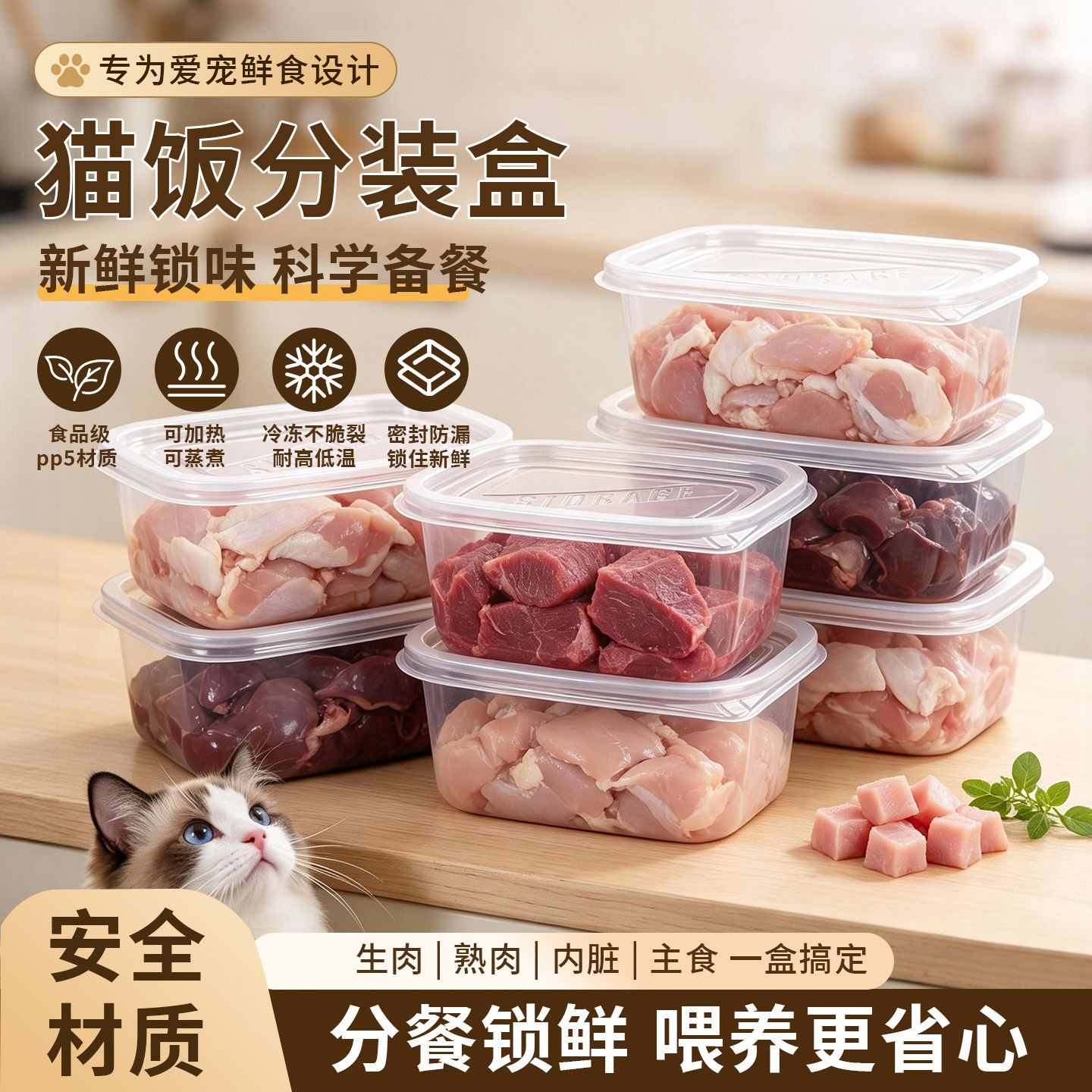 冰箱整理盒收纳盒鸡蛋用饺子宠物食品加厚冷冻水果保鲜食品级蔬菜