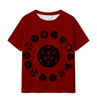 跨境热卖 印花3DT恤鸣人动漫周边元 短袖 上衣 火影忍者NARUTO数码