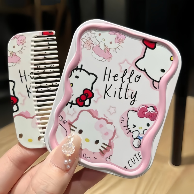 可爱猫kt凯蒂猫学生便携化妆镜子