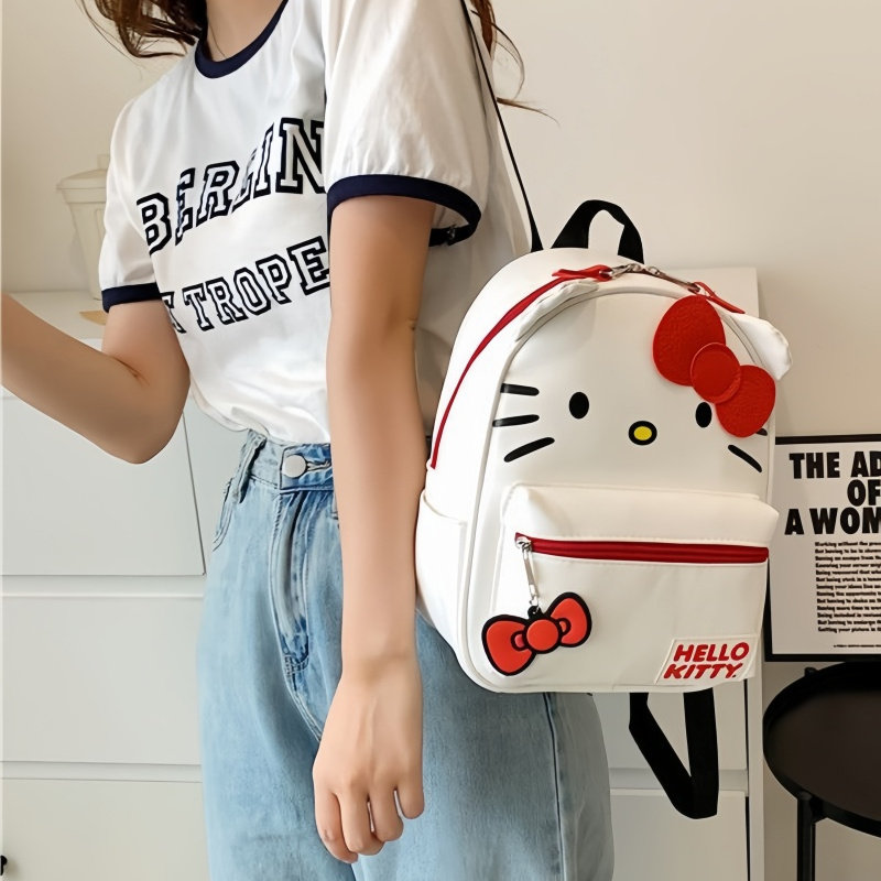 日系原创凯蒂猫kt猫书包女可爱初高中学生pu背包小众卡通双肩包