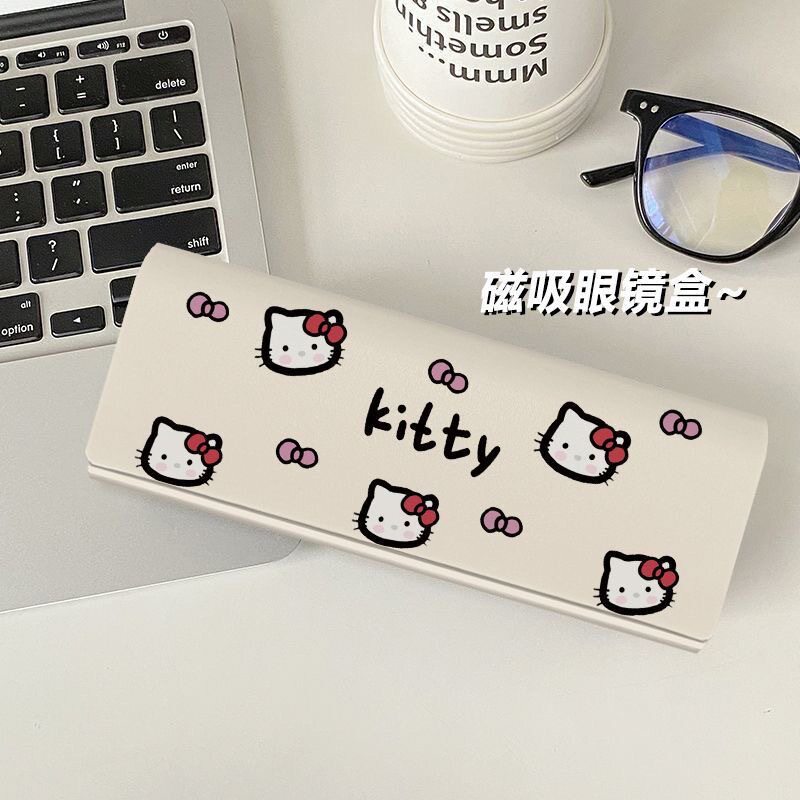 可爱kt眼镜盒可爱便携框架近视眼镜收纳盒抗压防摔卡通情侣大容量