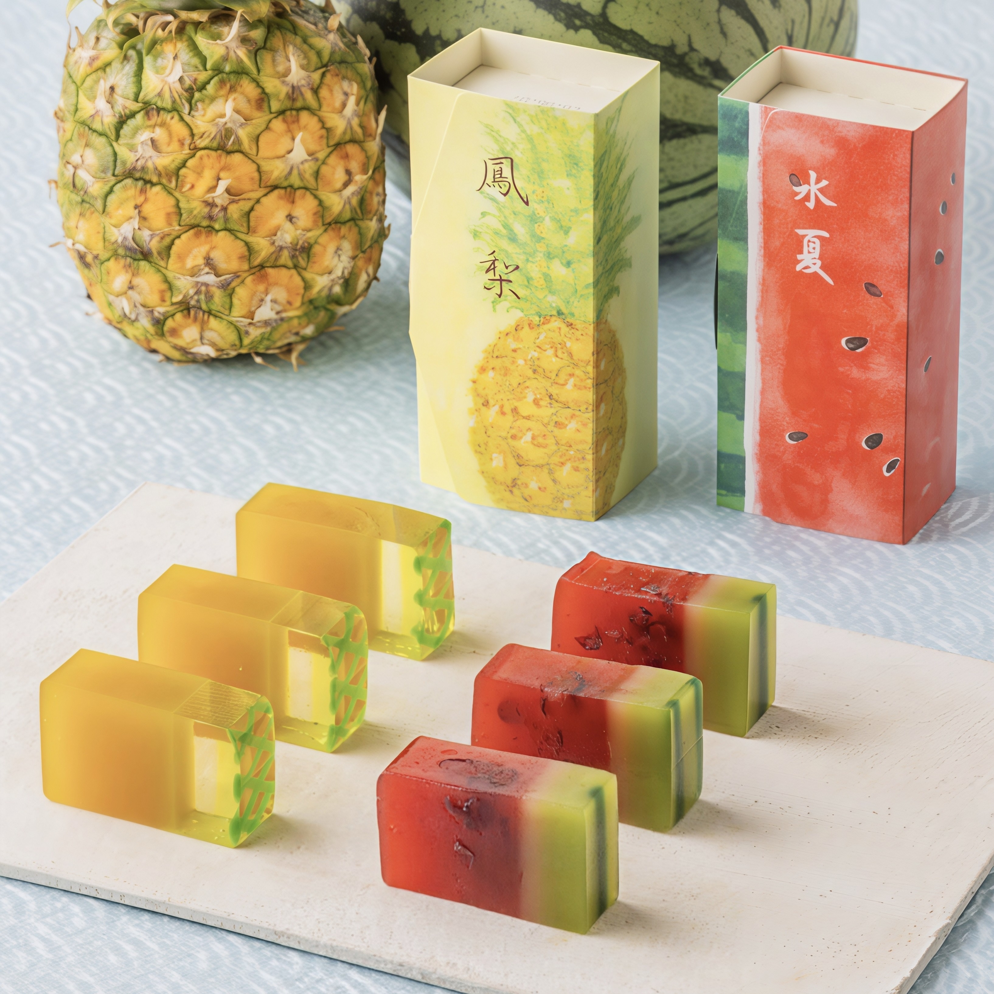 【夏日限定】日本御菓子司彩雲堂西瓜凤梨菠萝满天红豆锦玉羊羹