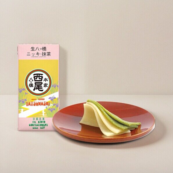 【现货刚到很新鲜】日本进口西尾生八桥外皮糯米皮抹茶原味双拼组