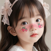 圣诞节草莓可爱妆容装 扮腮红脸贴爱心 饰妆容贴纸儿童女孩纹身贴装
