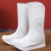 秋季 布厚底皂靴翘锦衣卫官靴 武侠高筒男士 新款 古风配汉服靴子古装