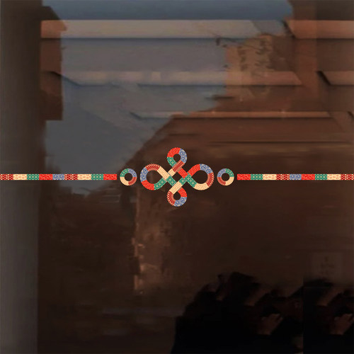 新年布置乔迁玻璃门防撞腰线门条