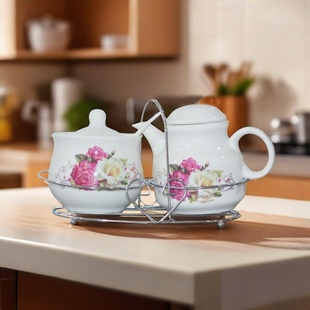 陶瓷调味罐套装家用厨房调料罐收纳罐陶瓷罐子陶瓷调料组合套装