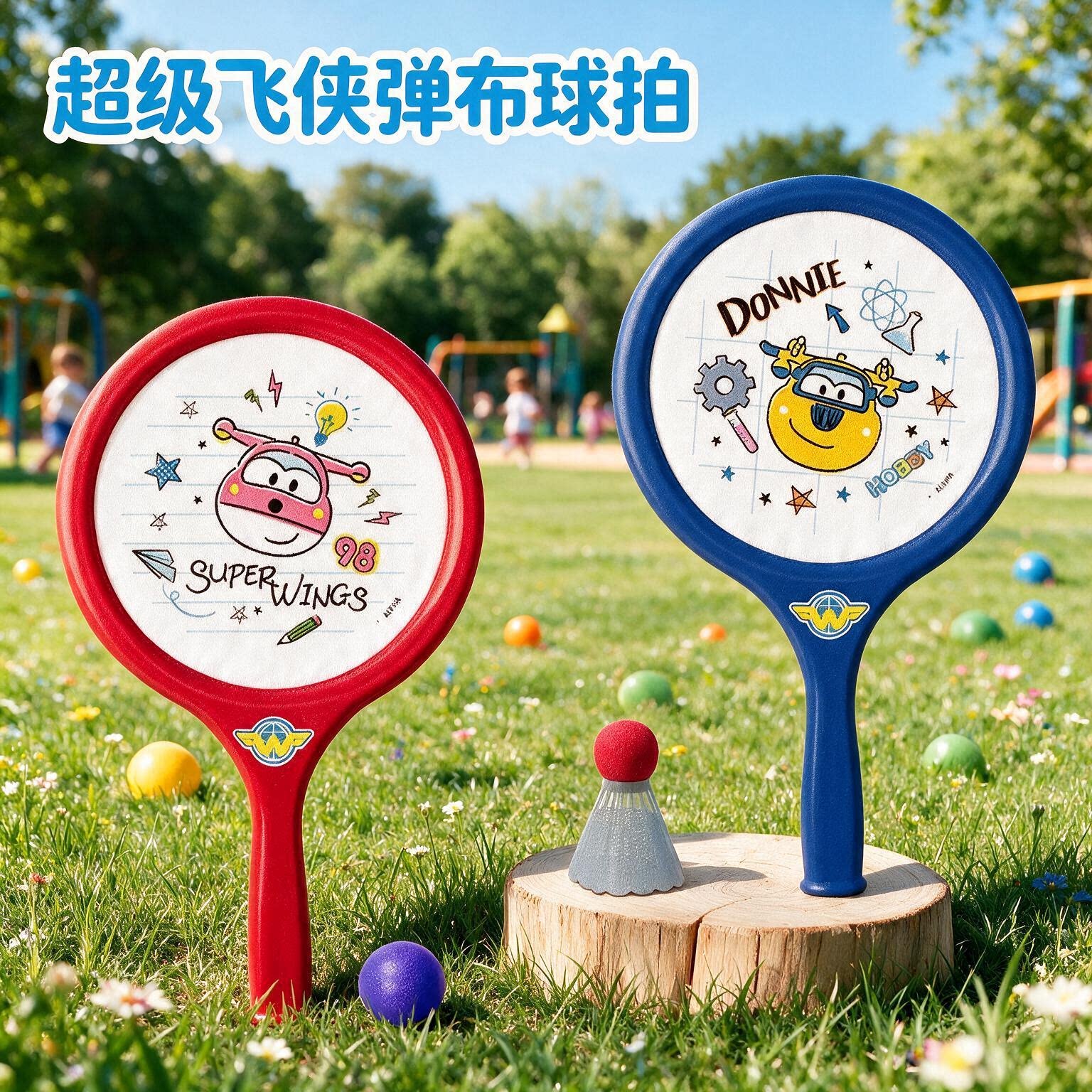 儿童弹力布球拍羽毛球拍图片