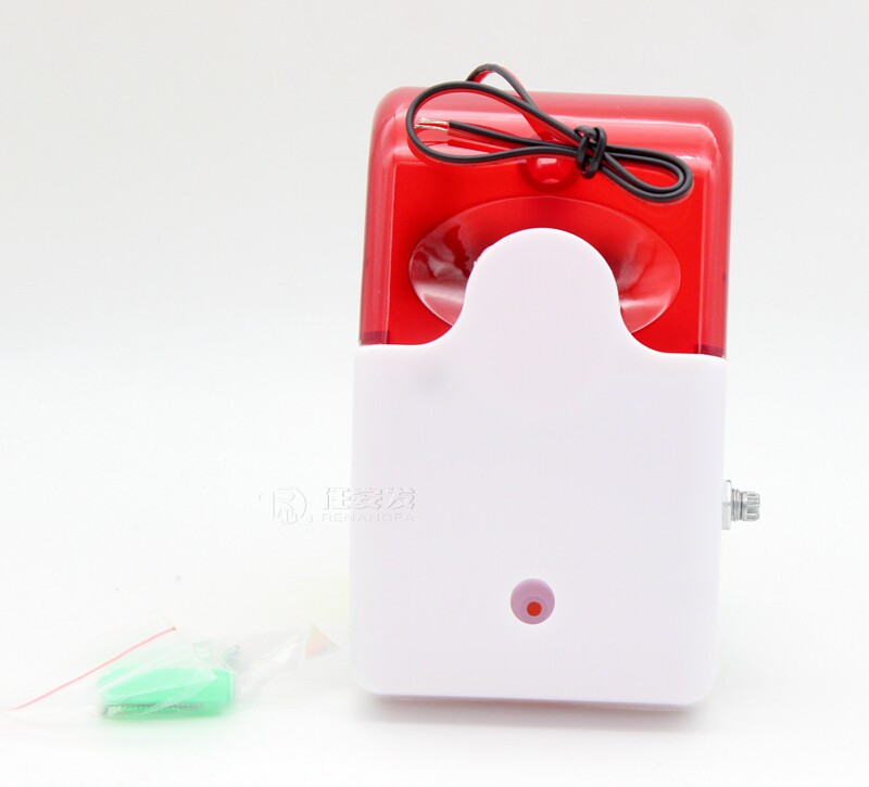 实体店/有线防盗报警器12v/24v /220v闪光警号可调音103声光喇叭
