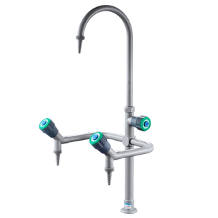 希诗顿 全铜实验室水龙头三联 三口 化验室 水槽医院化验龙头水嘴