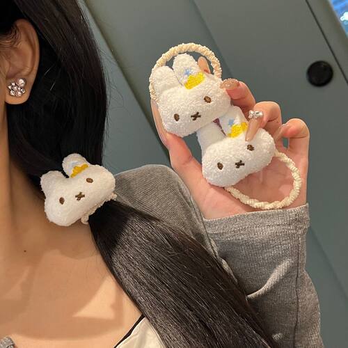 可爱卡通皇冠米菲兔发圈小皮筋