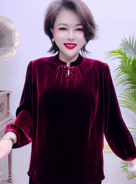 桑蚕丝小衫中老年时尚高档气质43A2233