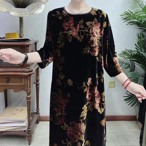 高端桑蚕丝连衣裙43A2113