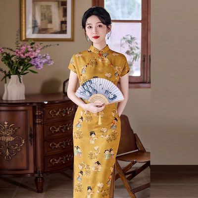 爱旗长款【女2025新款款国风小