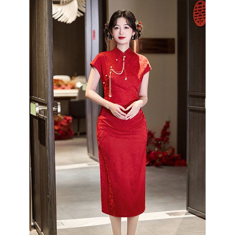 洛士结婚女礼服晨袍订婚新中式