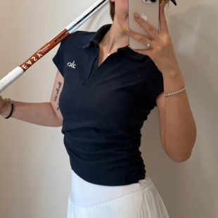 T运动短袖 Yogi简约裸感短袖 显瘦设计感小众短袖 POLO衫 女修身