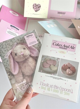 ins少女心可爱对折卡背纸板保护出小卡打包材料折页卡片opp袋套装