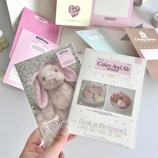 ins少女心可爱对折卡背纸板保护出小卡打包材料折页卡片opp袋套装