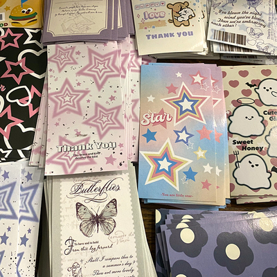 ins高颜值随心配封口贴手账素材可爱出卡打包材料快递飞机盒贴纸