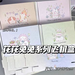 ins少女心可爱兔子飞机盒子 出小马宝莉卡打包材料礼品包装盒快递