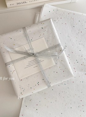 ins可爱亮片手揉雪梨纸拍照打底丝带绳新年礼物衣服包装饰内衬纸