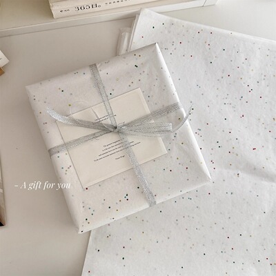 ins可爱亮片手揉雪梨纸拍照打底丝带绳生日礼物衣服包装饰内衬纸