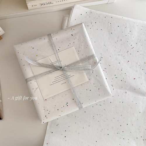 ins可爱亮片手揉雪梨纸拍照打底丝带绳圣诞礼物衣服包装饰内衬纸