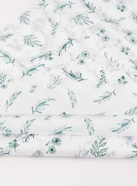 高级感墨绿色植物雪梨纸简约礼品衣服装包装纸飞机礼盒打底内衬纸