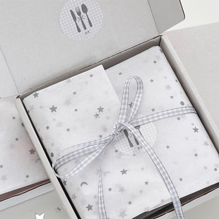 ins高颜值简约星星衣服装雪梨纸 礼物专辑出小卡打包材料出货包装