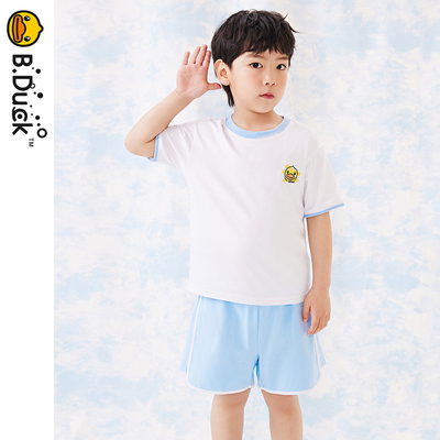 B.Duck小黄鸭童装儿童家居套装夏季男女童新款休闲套装 BF2487091