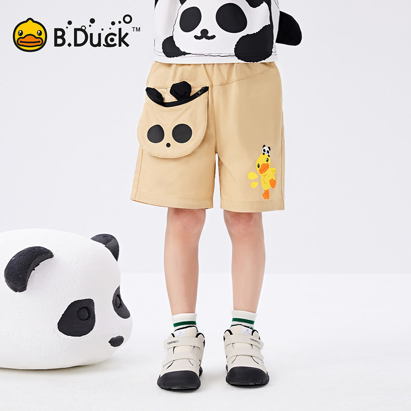 B.Duck小黄鸭童装儿童休闲五分裤夏季男童新款卡通裤子 BF2552088