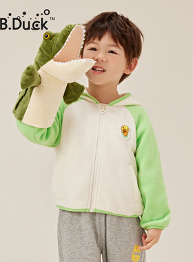 B.Duck小黄鸭儿童时尚连帽插肩外套秋季新款男童上衣 BYF3507929