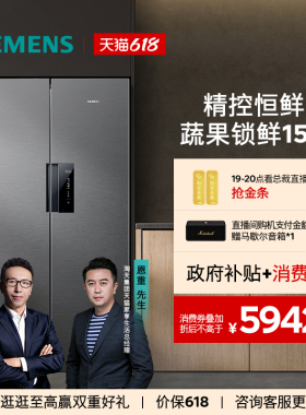 西门子637L双开门家用智能冰箱官方旗舰一级能效双循环大容量250C