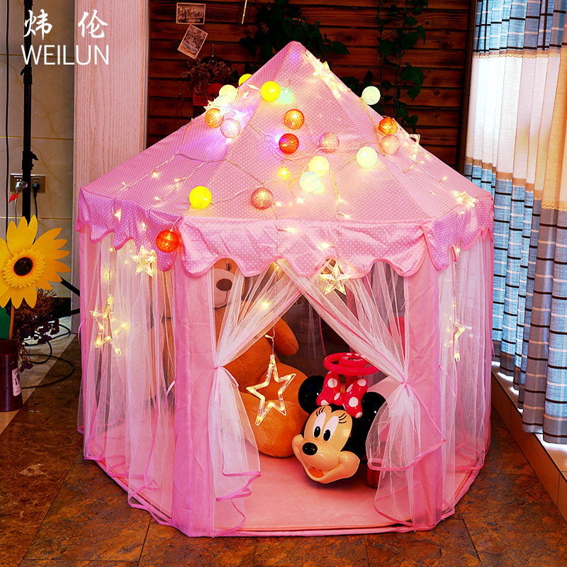 儿童帐篷游戏屋室内公主六角屋户外蚊帐过家家游戏房子女孩礼物在类目 玩具/童车/益智/积木/模型, 户外运动/休闲/传统玩具, 儿童帐篷/游戏屋中 - 来自Buy2taobao.com提供专业的淘宝代购服务