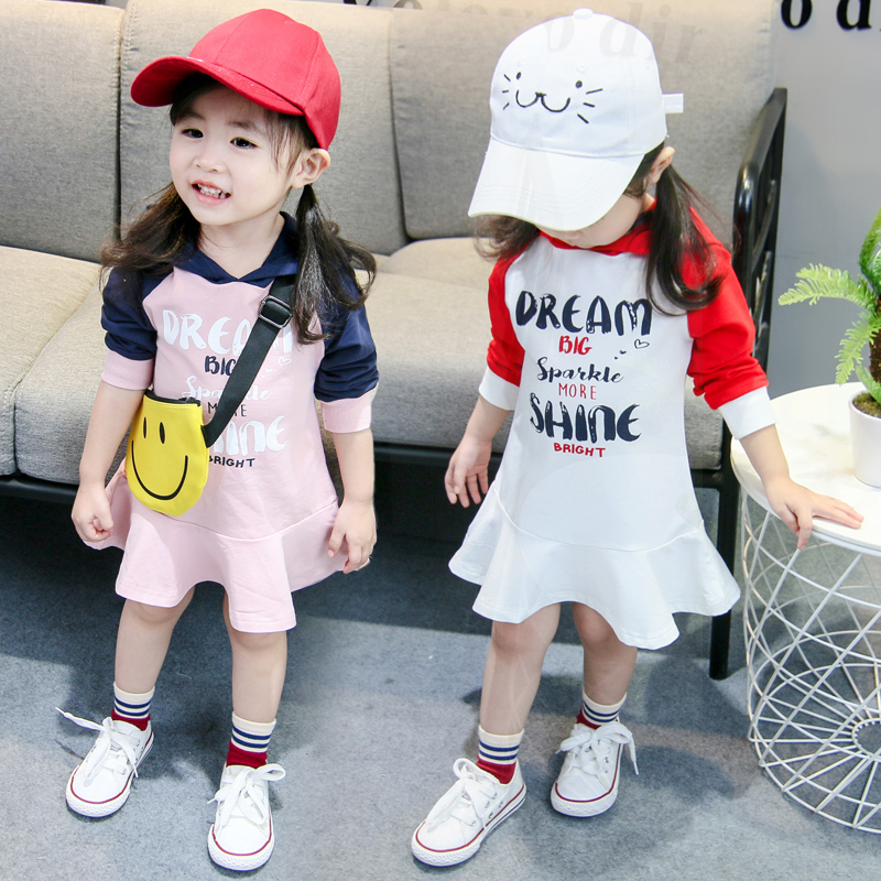 0-2-3-4歲女小童洋氣裙子春秋新款嬰兒夏裝1女寶寶運動百褶連衣裙