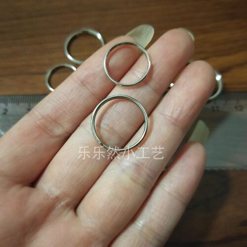 热销钥匙圈环细线双圈汽车钥匙扣铁丝镀镍圆环光圈大环小圈锁匙