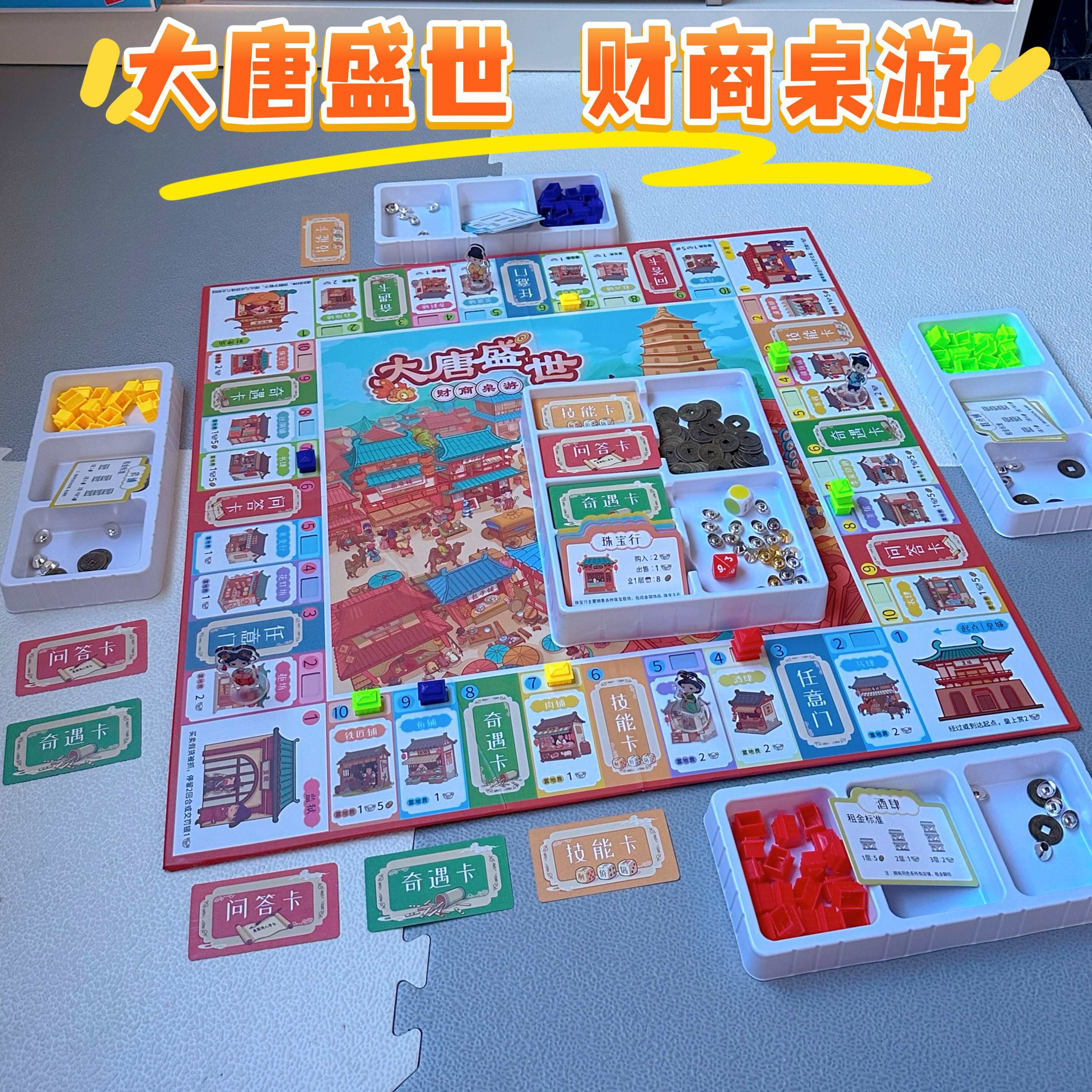 儿童大富翁大唐盛世财商桌游