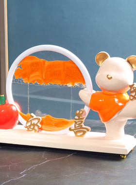 树脂流沙画平安喜乐熊