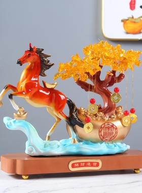 新中式马上有钱招财风水摆件乔迁