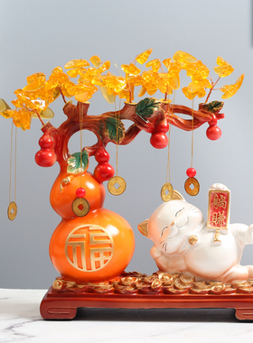 家居办公室招财猫摆件轻奢高档