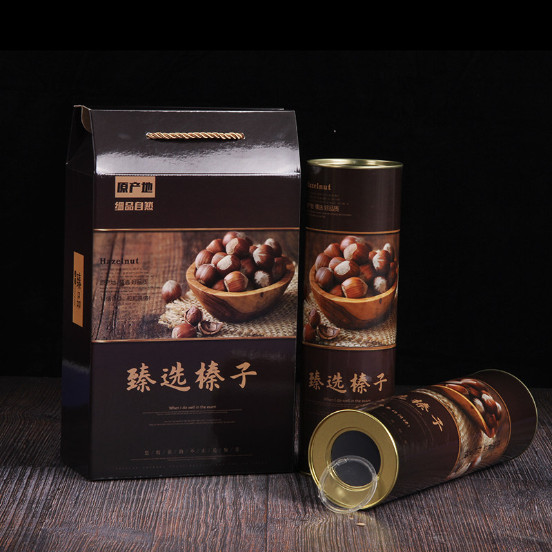 榛子高档礼盒包装盒黑木耳高档罐装菌菇礼品盒松子山货空盒子定制