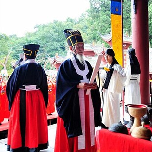 祭孔大典主祭官陪祭官服装 中国风成人汉服 民间祭祀典礼八佾舞古装