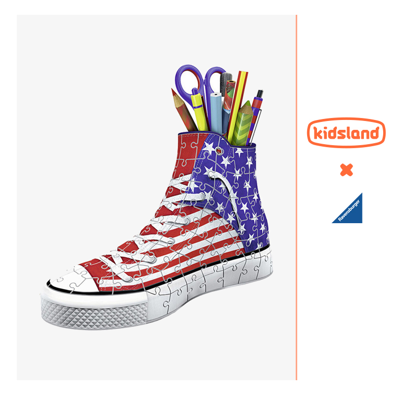 睿思立体鞋子笔筒模型拼图玩具