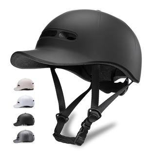 鸭舌帽头盔一体成型自行车骑行头盔运动休闲滑板通勤超轻安全帽盔